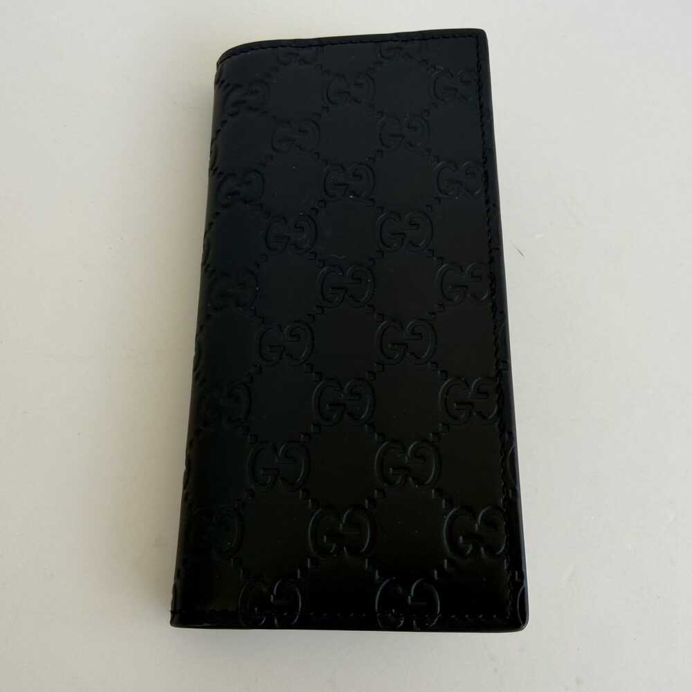 Gucci GG Emblem / Guccissima Long Bifold Wallet